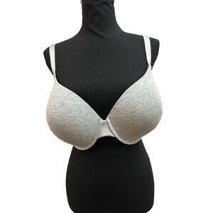 Victoria's Secret Womens Gray T-shirt Lightly Demi Bra Size 38DDD